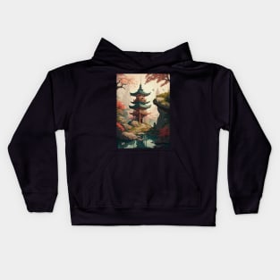 Japanese Garden Kids Hoodie